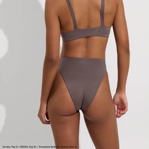 Left on Friday Throwback Bottom Stormy (Deep Taupe) - Size M - Picture 2 of 4